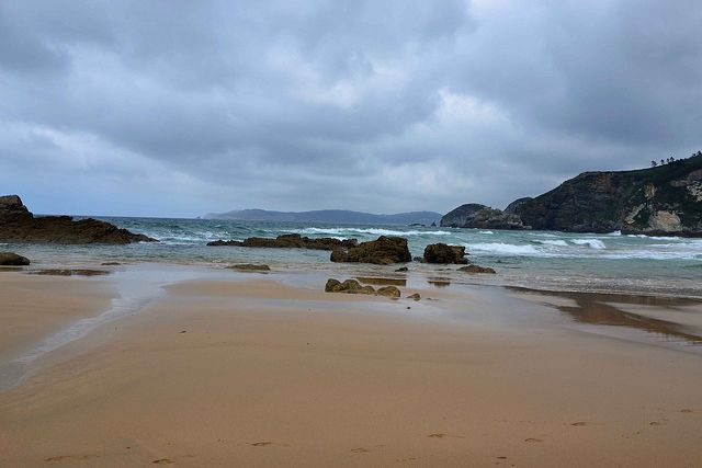 Playas bonitas España Galicia Lugo Coruña Barqueiro Porto de Bares, San Román, Esteiro Panibericana 7