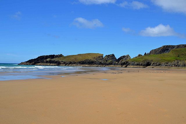 Playas bonitas España Galicia Lugo Coruña Barqueiro Porto de Bares, San Román, Esteiro Panibericana